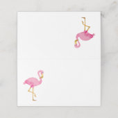 Waterverf Roze Flamingo (Buitenkant ongevouwen)