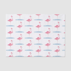 Waterverf Roze Flamingo Tissuepapier
