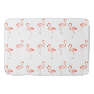 Waterverf roze flamingos badmat