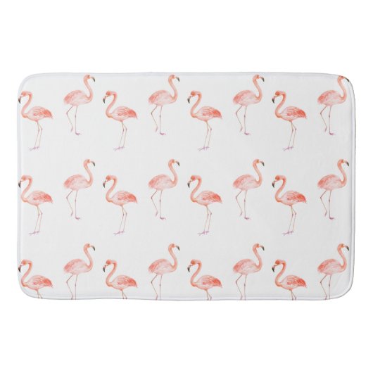 Waterverf roze flamingos badmat (Voorkant)