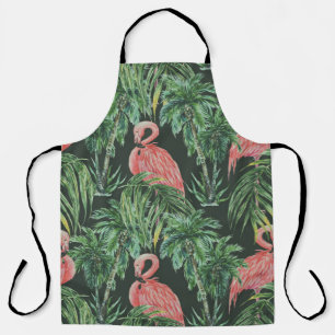 Waterverf roze flamingos, exotische vogels, tropis schort