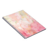 Waterverf Roze Floral Achtergrond Notitieboek (Rechterzijde)