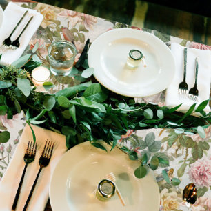 Waterverf Roze Floral Bird Shower Table Runner Cadeaupapier