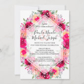 Waterverf - Roze - Floral bruiloft (Voorkant)