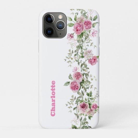 Waterverf Roze Floral Case-Mate iPhone Case (Achterkant)