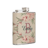  Waterverf Roze Floral Heupfles (Rechts)