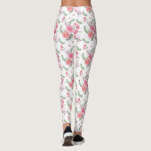 Waterverf Roze Floral Legging (Achterkant)