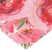 Waterverf roze Floral Pattern Long Table Runner Lange Tafelloper (Hoek)