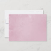 Waterverf Roze Floral RSVP Kaartje (Achterkant)