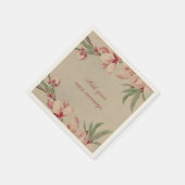  Waterverf Roze Floral Servetten (Hoek)