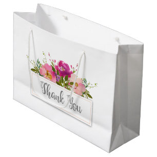 Waterverf Roze Floral Vrijgezellenfeest Groot Cadeauzakje