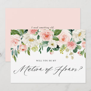Waterverf roze Florals zijn mijn echte matroos Kaart