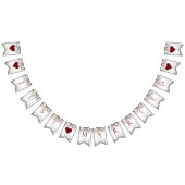 Waterverf Roze Gele Rozen, zwart wazig, Bruiloft Vlaggetjes (Alle)