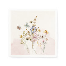 Waterverf Roze geperste & gedroogde Wildbloemen