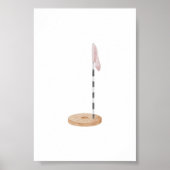 Waterverf roze golfgat poster (Voorkant)