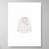 Waterverf  roze golfuniform poster (Voorkant)