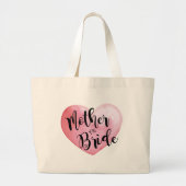 Waterverf Roze Hart Moeder van de Bruid Grote Tote Bag (Voorkant)