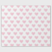 Waterverf roze harten. Liefde. Blush Valentijnse  Cadeaupapier (Vlak)