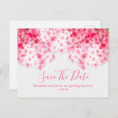 Waterverf Roze hydrangea Bewaar datum Briefkaart (Voorkant / Achterkant)