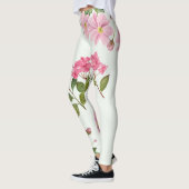 Waterverf Roze Hydrangea en Japans Anemone Leggings (Links)