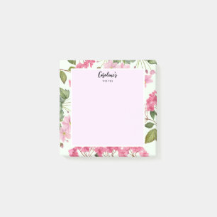 Waterverf Roze Hydrangea en Japans Anemone Post-it® Notes