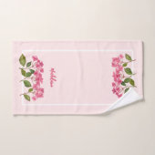 Waterverf Roze Hydrangea Lacecaps Illustratie Bad Handdoek (Handdoek)