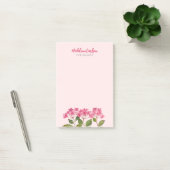 Waterverf Roze Hydrangea Lacecaps Illustratie Post-it® Notes (Kantoor)