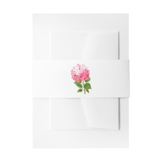 Waterverf Roze Hydrangea Uitnodigingen Wikkel (Voorkant Voorbeeld)