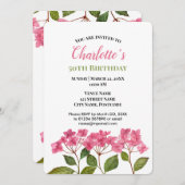 Waterverf Roze Hydrangeas Lacecaps Verjaardag Kaart (Voorkant / Achterkant)