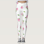 Waterverf Roze hydrangeas Leggings (Voorkant)