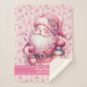 Waterverf Roze Kerstman Deken Meisjes Pinkmas (Voorkant)