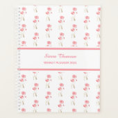 Waterverf Roze Klaprozen Bloemstuk Weekplanner Planner (Voorkant)