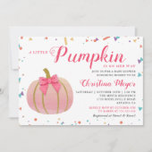 Waterverf Roze kleine pompoen Baby shower Kaart (Voorkant)