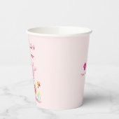 Waterverf Roze Konijn Tuin Kinderen Verjaardag Papieren Bekers (Links)