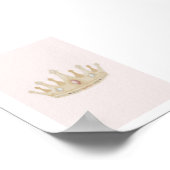Waterverf roze kroon poster (Hoek)