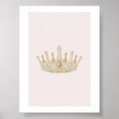Waterverf roze kroon poster (Voorkant)