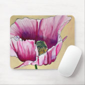 Waterverf roze kunstbloem muismat (Met muis)