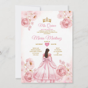 Waterverf Roze Lint Boog Mis Quince Kaart