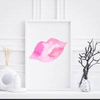 Waterverf roze lippen maken make-up