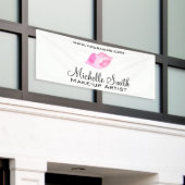 Waterverf roze lippen maken make-up spandoek (Buitenkant Gebouw)