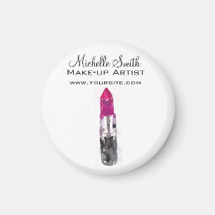Waterverf roze lippenstift make-up branding magneet
