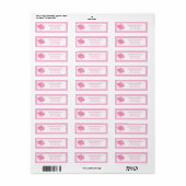 Waterverf Roze Lotus Etiket (Full Sheet)
