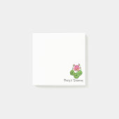 Waterverf Roze Lotus met knoppen en bladeren Post-it® Notes (Voorkant)