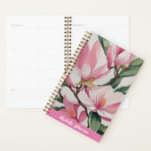 Waterverf Roze Magnolia Moderne kunst Planner (Display)