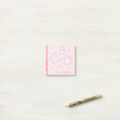 Waterverf Roze Meisjes Ghost Naam Opmerkingen Post-it® Notes (Op bureau)