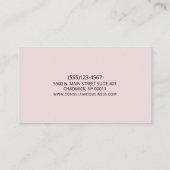 Waterverf Roze - minimalistisch modern Visitekaartje (Achterkant)