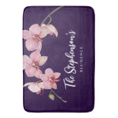Waterverf Roze Moth Orchideeën Schilderij Badmat (Voorkant Verticaal)