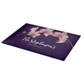 Waterverf Roze Moth Orchideeën Schilderij Snijplank (Hoek)