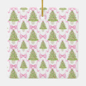 Waterverf Roze Notenkraker Monogram Crest Keramisch Ornament (Achterkant)