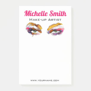 Waterverf roze oog make-up post-it® notes